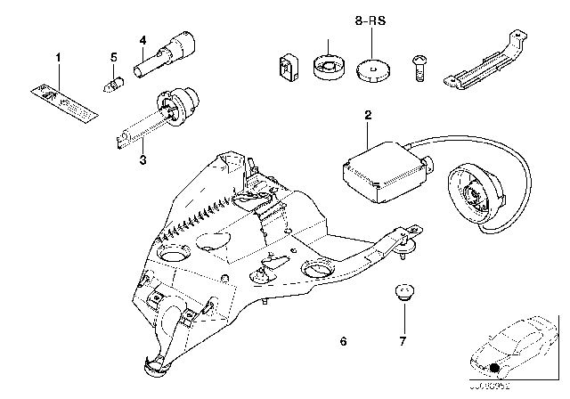 2002 BMW Z8 Repair Kit Headlight Diagram for 63126909366