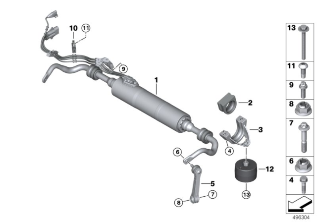 2019 BMW X7 REAR SWING SUPPORT Diagram for 33556882924