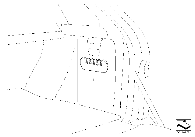 2007 BMW 328i Bag Holder Diagram