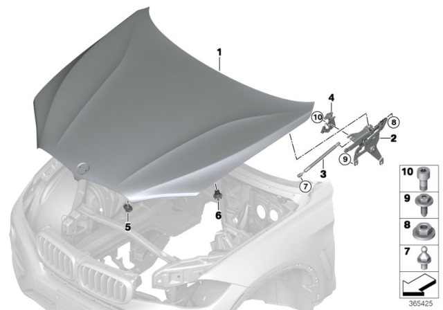 2016 BMW X6 Engine Mood / Mounting Parts Diagram