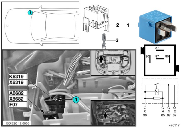 2011 BMW 328i Relay, Valvetronic Diagram 1