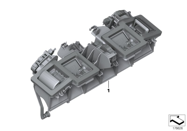 2011 BMW Alpina B7 Distributor Housing, Air Conditioner Diagram 2