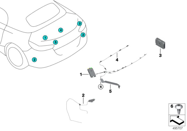 2020 BMW Z4 Individual Parts Aerial Diversity Amplifier Diagram