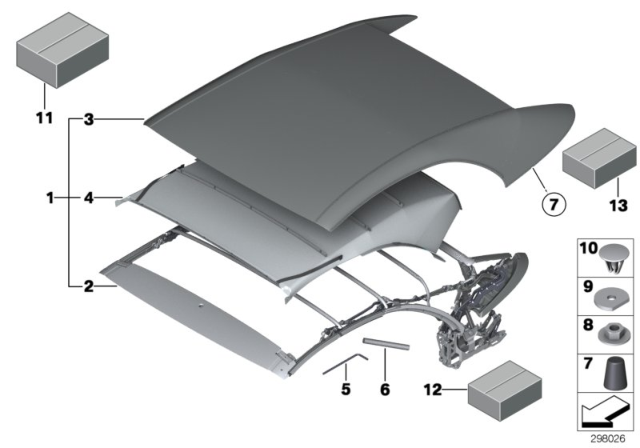 2014 BMW 650i Folding Top Diagram