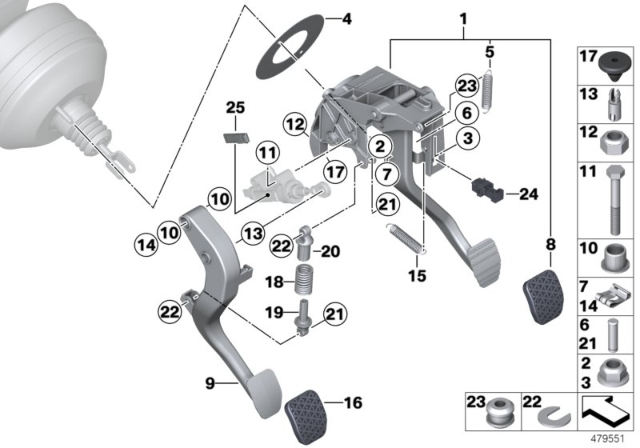 2020 BMW 430i Mini Clutch Switch Diagram for 61319231129