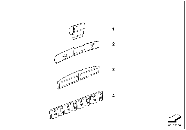 2004 BMW Z4 Balance Weight Diagram 1