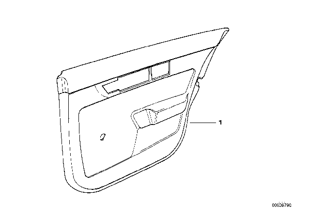 1993 BMW 525i Door Trim, Rear Diagram 3