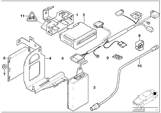 2001 BMW 540i Navigation System Diagram