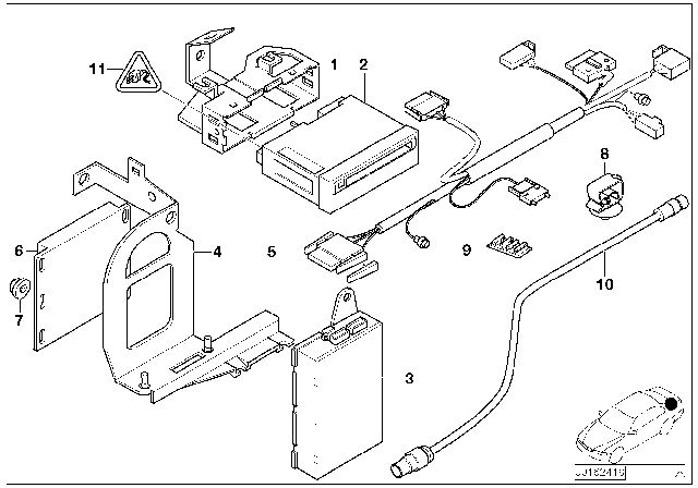 2002 BMW 540i Navigation System Diagram