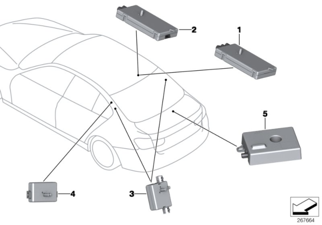 2015 BMW 328i xDrive Components, Antenna Amplifier Diagram