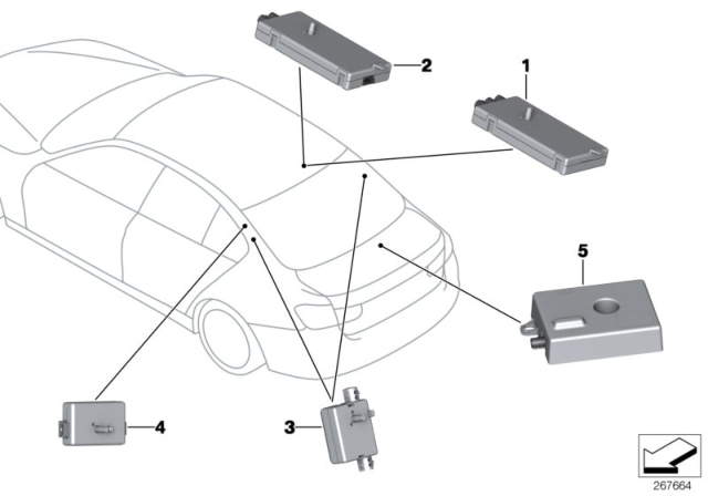 2013 BMW 335i xDrive Antenna Amplifier, Diversity Diagram for 65209231174