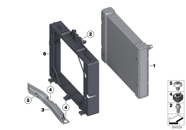 2014 BMW M6 Radiator, Right Diagram for 17112284278