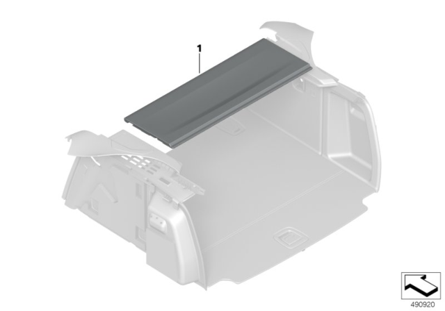 2020 BMW X4 M Rear Window Shelf Diagram