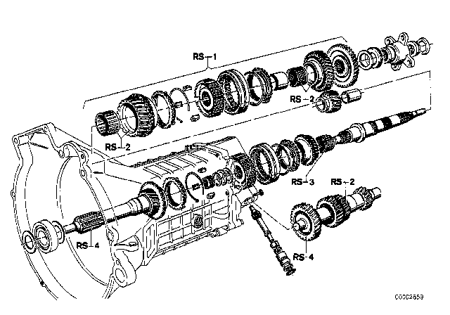 1979 BMW 320i Gear Wheel Set Parts / Repair Kits (Getrag 242) Diagram 2