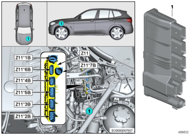 2020 BMW X3 M Integrated Supply Module Diagram