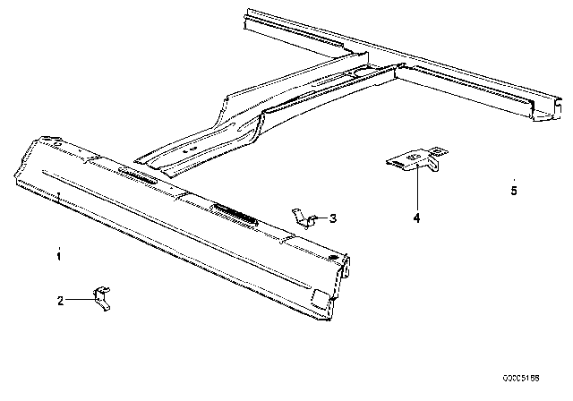 1987 BMW 528e Floor Parts Rear Exterior Diagram 1