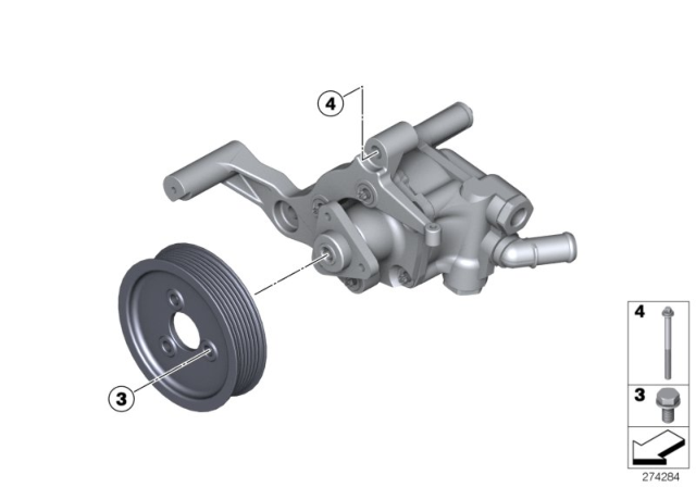 2014 BMW M5 Power Steering Pump Diagram