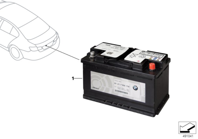 2016 BMW ActiveHybrid 5 Additional Battery Diagram