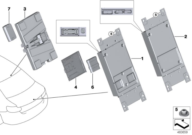 2019 BMW 440i Telematics Control Unit Diagram