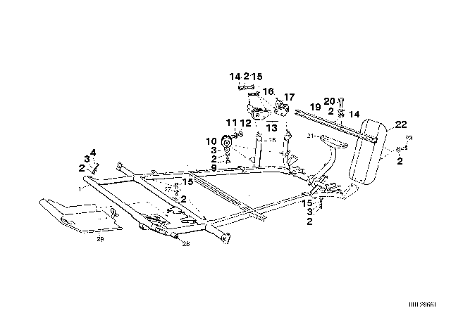 1957 BMW Isetta Engine Mount Diagram for 46110035147