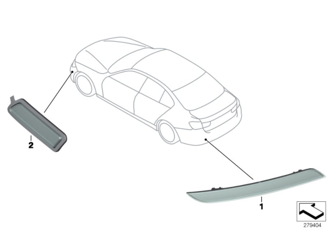 2013 BMW 335i Rear Reflector, Rear Left Diagram for 63147847165