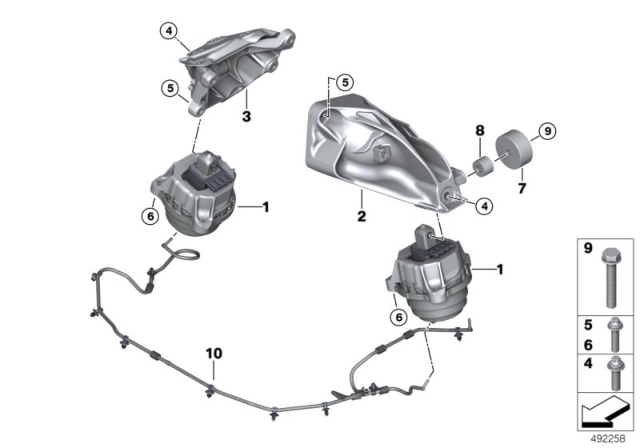 2019 BMW M850i xDrive Engine Suspension Diagram