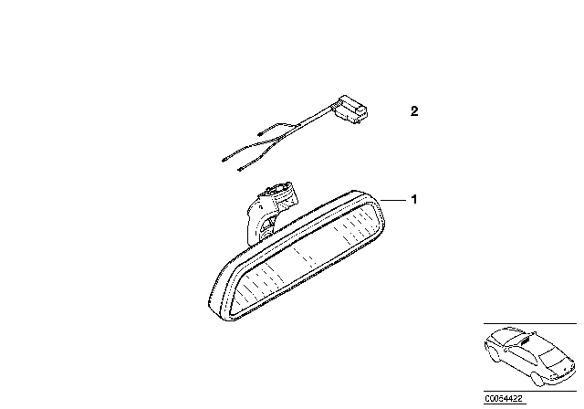 2005 BMW 325i Retrofit, Outside Mirror Diagram