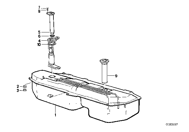 1989 BMW 325ix Fuel Tank / Fuel Feed Diagram