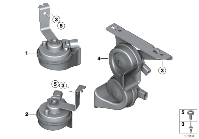 2014 BMW 328i xDrive Horn Diagram