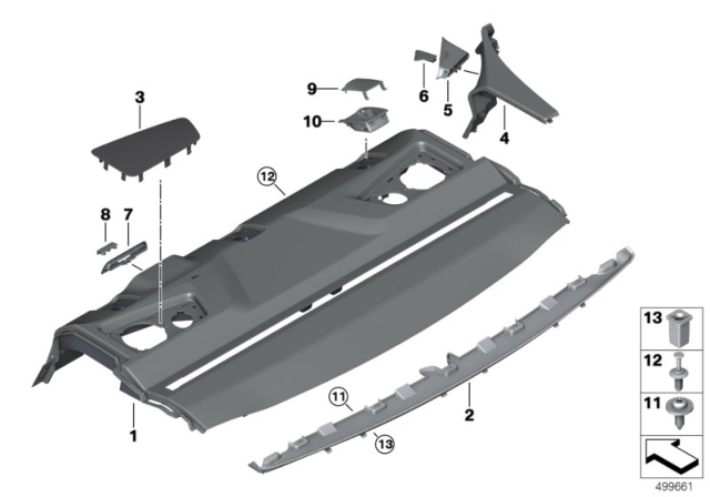 2020 BMW 840i xDrive Gran Coupe Speaker Cover, Storage Shelf, Rear Right Diagram for 51467419858