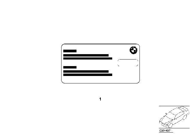 1999 BMW Z3 Label, Spark Plug Change High Power Diagram