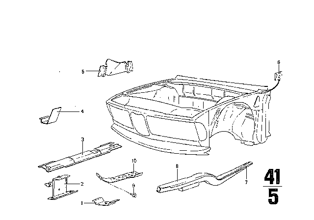 1974 BMW Bavaria Forward Structure Diagram 2