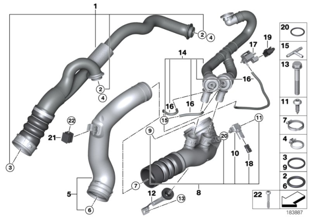 2010 BMW X6 Changeover Valve Diagram for 13637591625