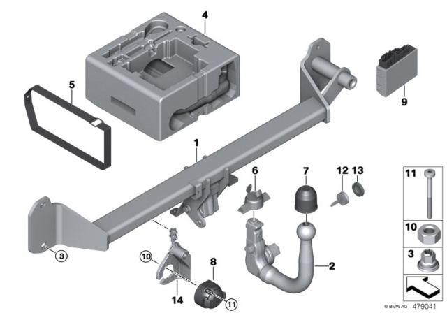 2016 BMW X1 Towing Hitch Diagram