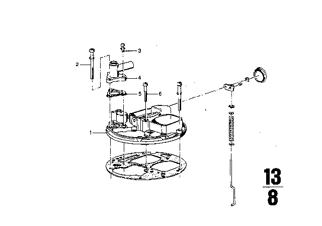 1970 BMW 2500 Carburetor Cap / Piston / Float Diagram 7