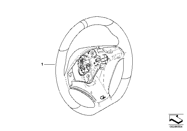 2013 BMW X5 M Steering Wheel Diagram for 32302221127