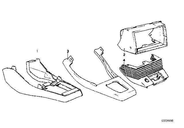 1988 BMW M5 Storing Partition Cover Diagram