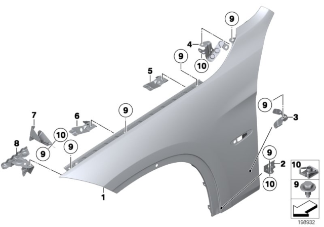 2013 BMW X1 Deformation Element, Middle Left Diagram for 41102992893