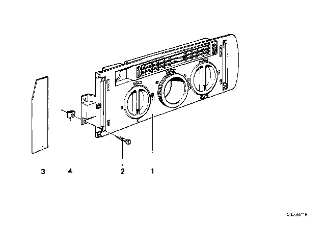 1979 BMW 633CSi Heating / Air Conditioner Actuation Diagram 2