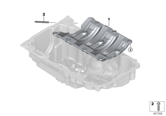 2020 BMW 230i Oil Deflector Diagram for 11137634190