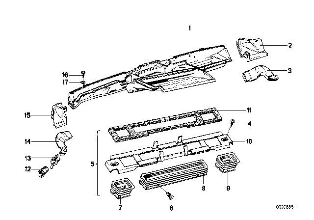 1985 BMW 735i Air Channel Diagram