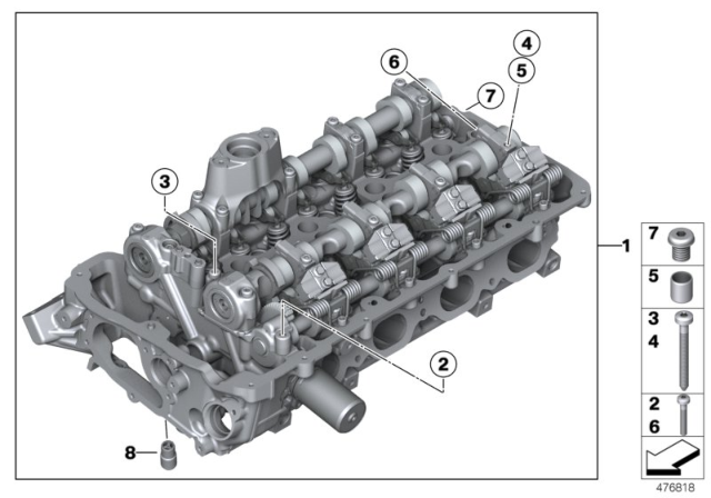 2019 BMW M6 Cylinder Head & Attached Parts Diagram 1