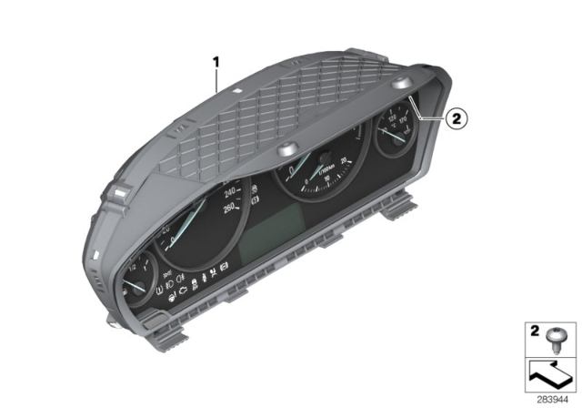 2020 BMW 430i xDrive INSTRUMENT CLUSTER Diagram for 62108718281