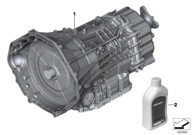 2013 BMW M6 Twin-Clutch Gearbox GS7D36BG Diagram