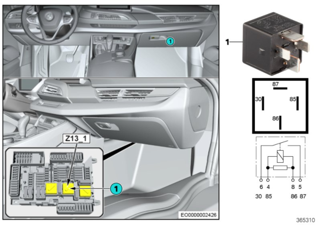 2014 BMW i8 Relay, Terminal Diagram 2