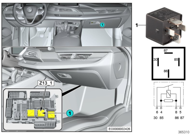 2016 BMW i8 Relay, Terminal Diagram 2