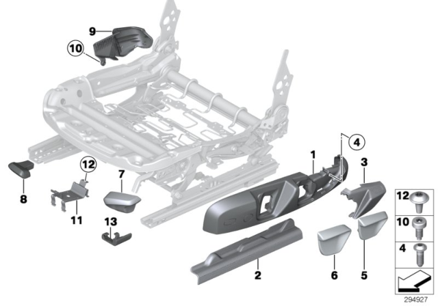 2016 BMW M4 Seat Front Seat Coverings Diagram