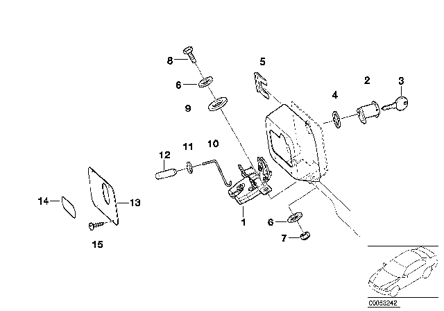 2001 BMW 325Ci Hood Parts Diagram 2