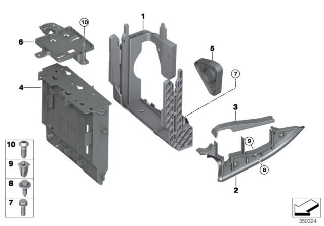 2016 BMW X5 Instrument Carrier Diagram for 12907634542