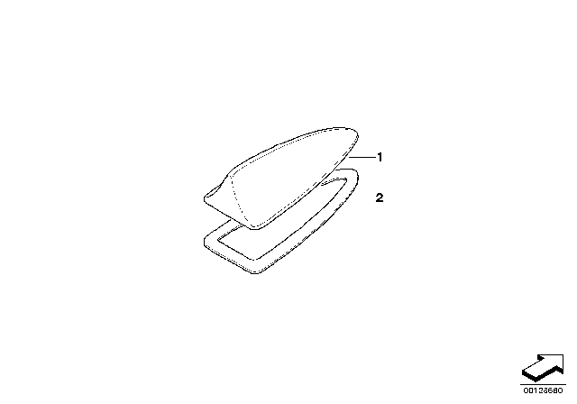 2005 BMW X3 Single Parts, Antenna Diagram